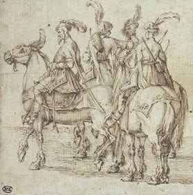 Z wjazdu poselstwa Ossolińskiego do Rzymu w 1633 roku - Stefano della Bella (po 1633 roku)a.jpg
